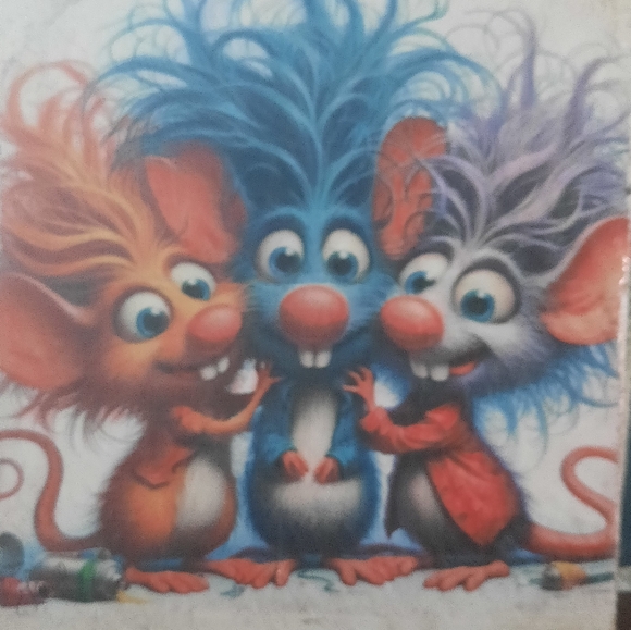 CLEARANCE SALE 50% Thats what fiends are for / 8 x9 inches Mixedmedia art - Picture 3 of 6